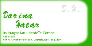 dorina hatar business card